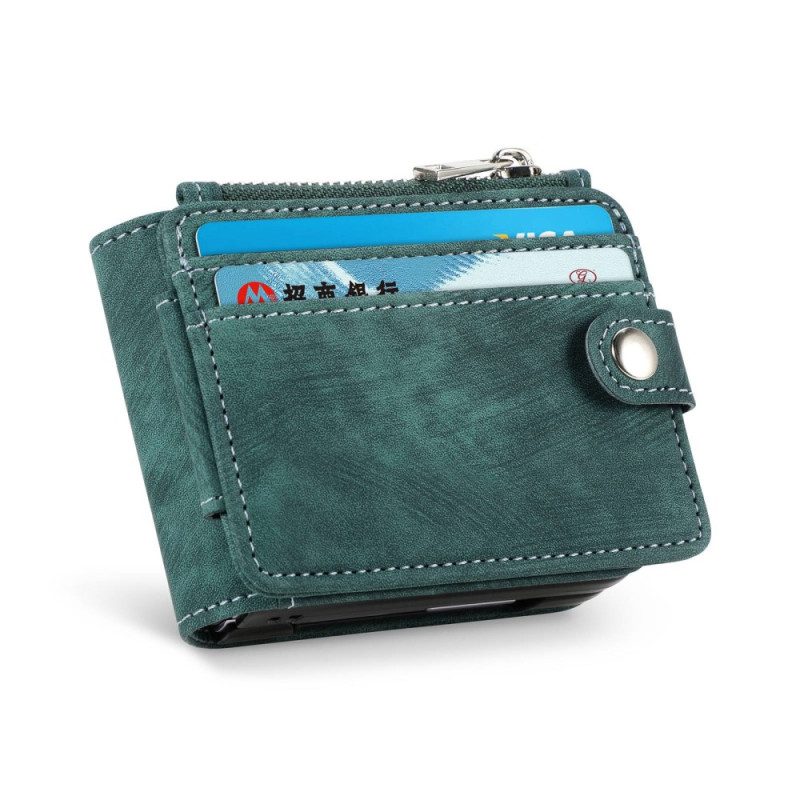 Folio Cover Samsung Galaxy Z Flip 4 Custodia in pelle Portacarte / Portamonete