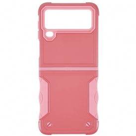 Folio Cover Samsung Galaxy Z Flip 4 Custodia in pelle Pulsante Ibrido