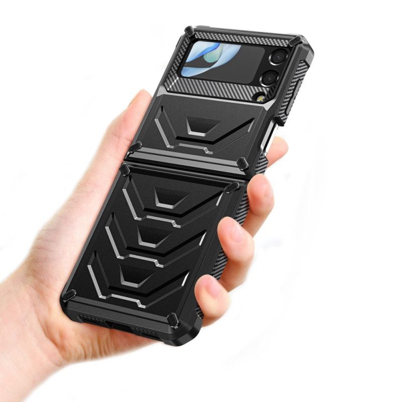 Folio Cover Samsung Galaxy Z Flip 4 Custodia in pelle Super Resistente