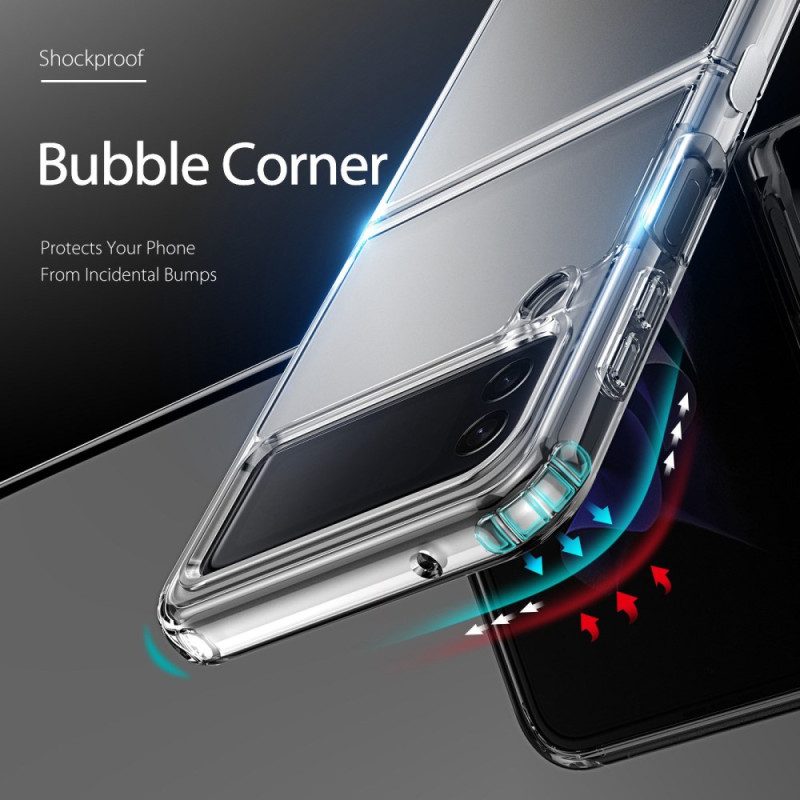 Folio Cover Samsung Galaxy Z Flip 4 Custodia in pelle Trasparente Dux Ducis