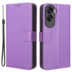 Custodia in pelle Honor 90 Lite Punti Con Cordino