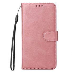 Custodia in pelle Honor 90 Lite Semplice Con Cinturino