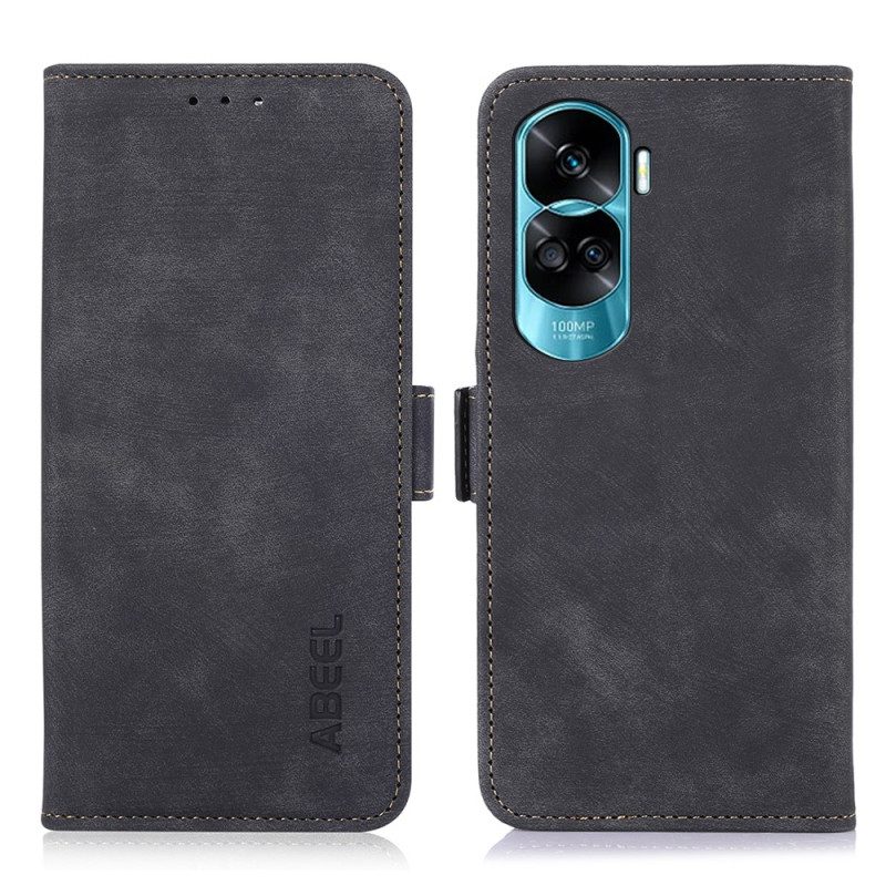 Folio Cover Honor 90 Lite Stile Scamosciato Abeel