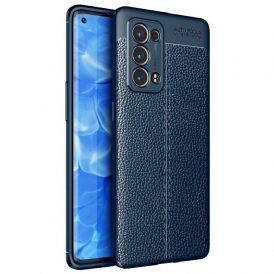 Cover Oppo Reno 6 Pro 5G Litchi Doppia Linea In Pelle