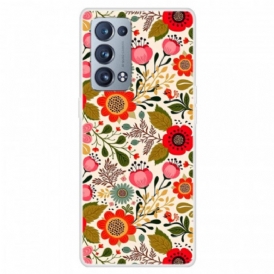 Cover Oppo Reno 6 Pro 5G Motivo Floreale In Silicone Flessibile