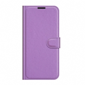 Custodia in pelle Oppo Reno 6 Pro 5G Trama Classica Di Litchi