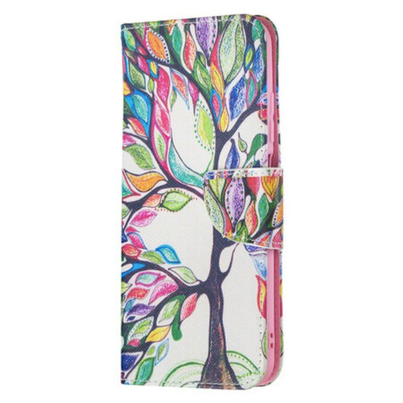 Custodia in pelle Xiaomi Redmi Note 10 5G Albero Colorato