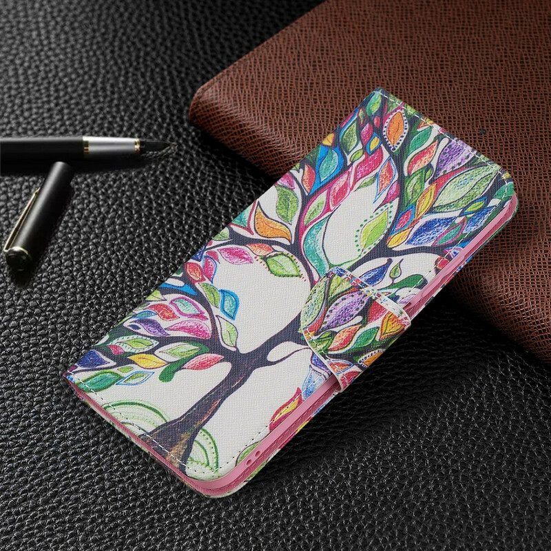 Custodia in pelle Xiaomi Redmi Note 10 5G Albero Colorato