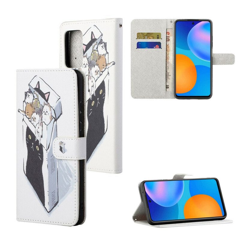 Custodia in pelle Xiaomi Redmi Note 10 5G Consegna Gatti Con Perizoma