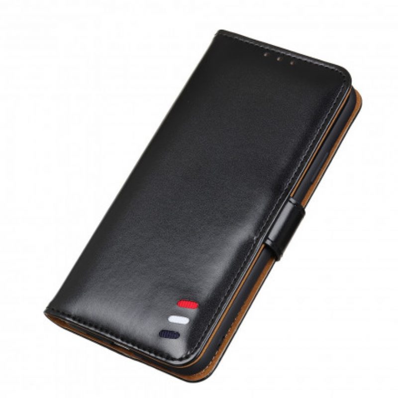 Custodia in pelle Xiaomi Redmi Note 10 5G Effetto Pelle Tricolore
