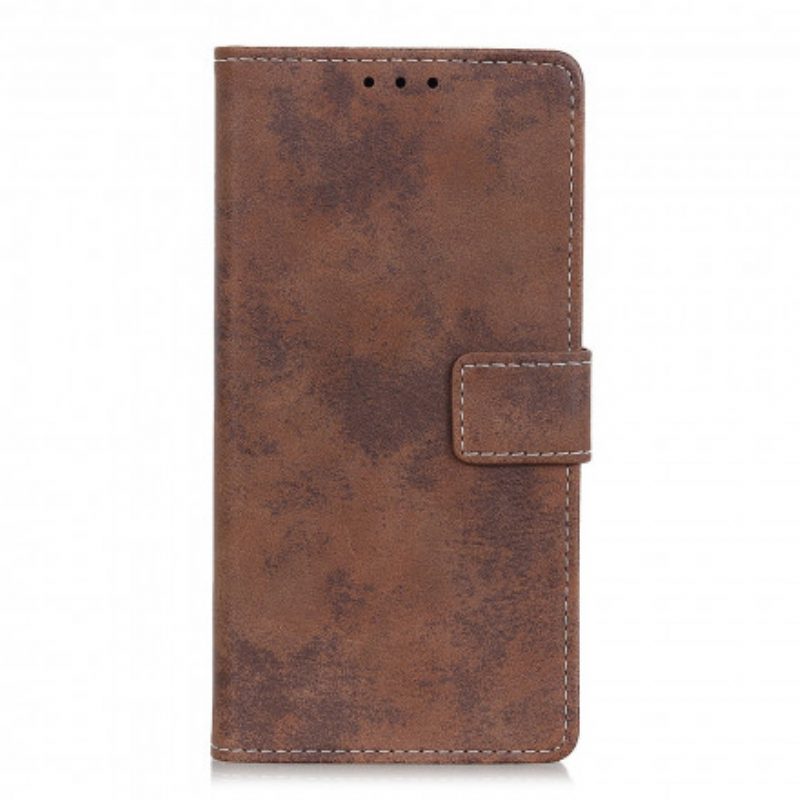 Custodia in pelle Xiaomi Redmi Note 10 5G Effetto Pelle Vintage