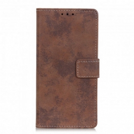 Custodia in pelle Xiaomi Redmi Note 10 5G Effetto Pelle Vintage