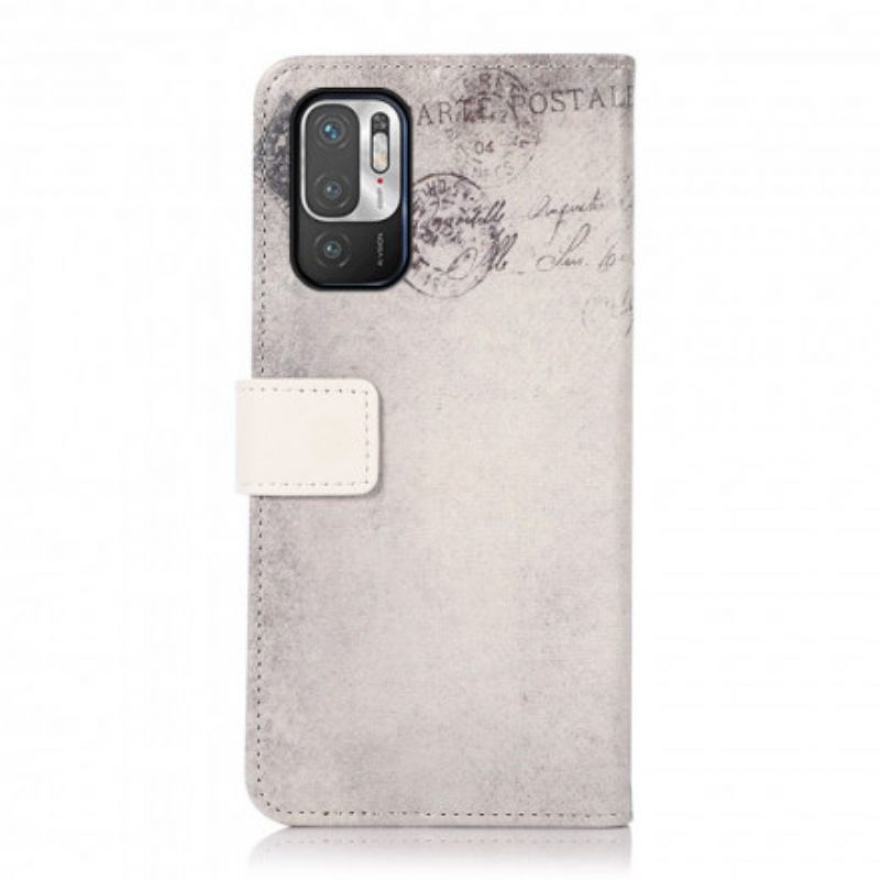 Custodia in pelle Xiaomi Redmi Note 10 5G Gatto Viaggiatore