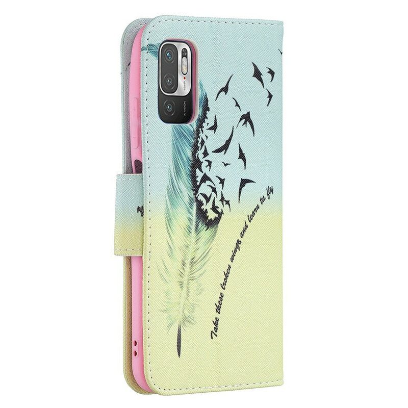 Custodia in pelle Xiaomi Redmi Note 10 5G Impara A Volare