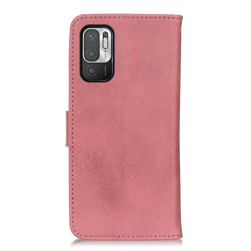 Custodia in pelle Xiaomi Redmi Note 10 5G Khazneh Retro Crosta Ecopelle