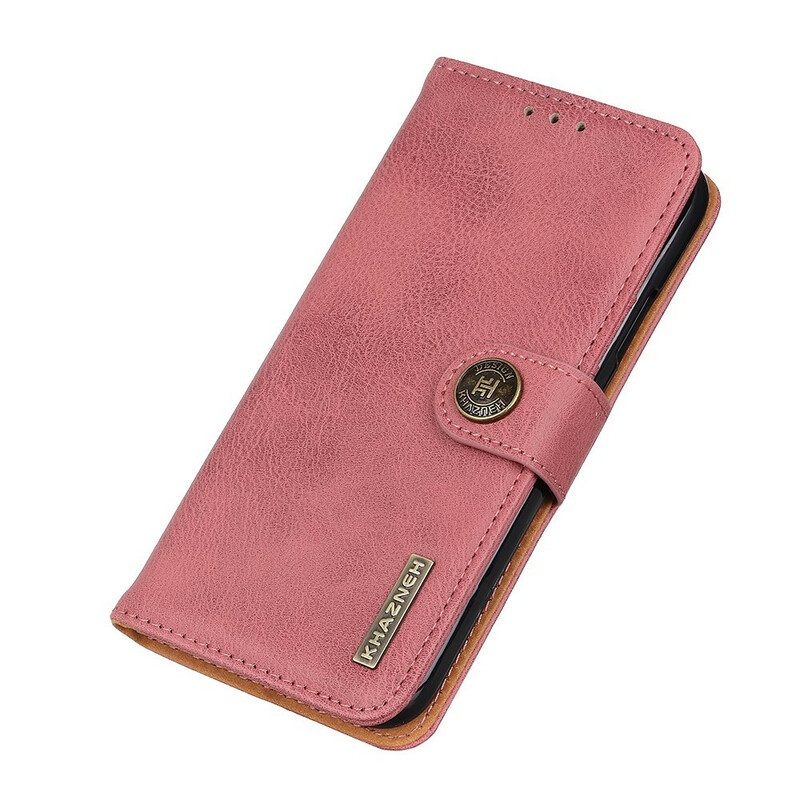 Custodia in pelle Xiaomi Redmi Note 10 5G Khazneh Retro Crosta Ecopelle