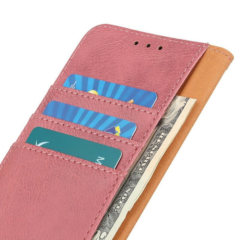 Custodia in pelle Xiaomi Redmi Note 10 5G Khazneh Retro Crosta Ecopelle