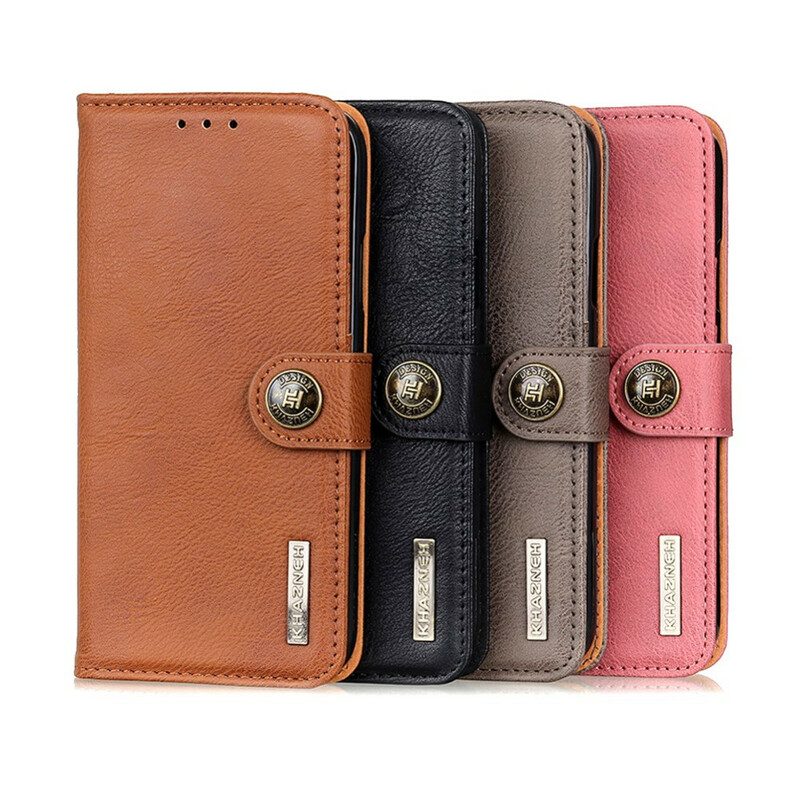 Custodia in pelle Xiaomi Redmi Note 10 5G Khazneh Retro Crosta Ecopelle