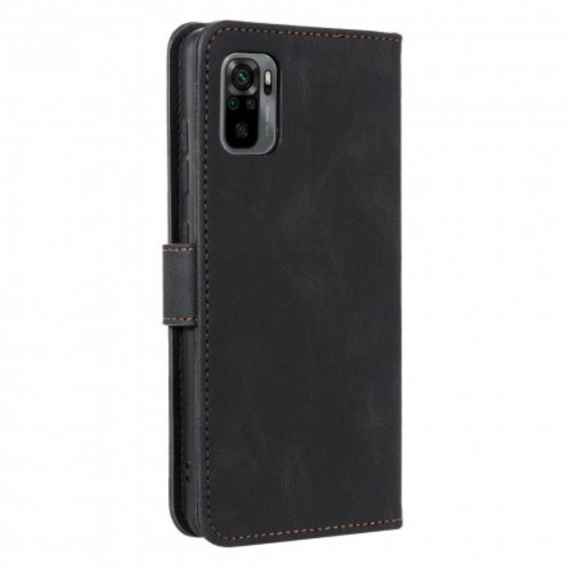 Custodia in pelle Xiaomi Redmi Note 10 5G Rivetti Bicolore In Ecopelle