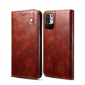 Folio Cover Xiaomi Redmi Note 10 5G Custodia in pelle Ecopelle Cerata