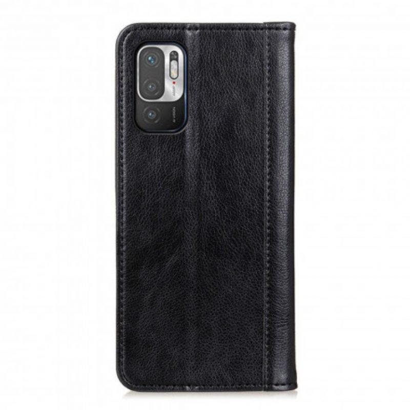 Folio Cover Xiaomi Redmi Note 10 5G Custodia in pelle Versione In Crosta Di Litchi