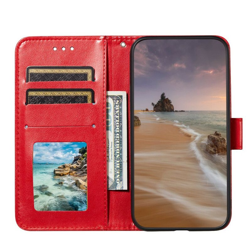 Folio Cover Xiaomi Redmi Note 10 5G Design In Pelle Con Cinturino