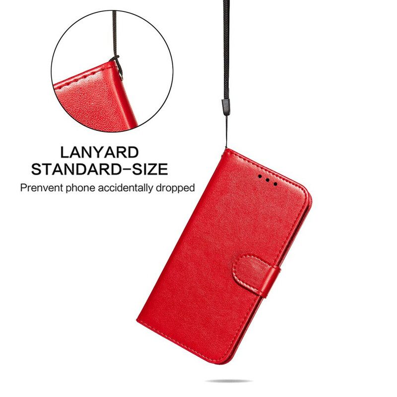 Folio Cover Xiaomi Redmi Note 10 5G Design In Pelle Con Cinturino