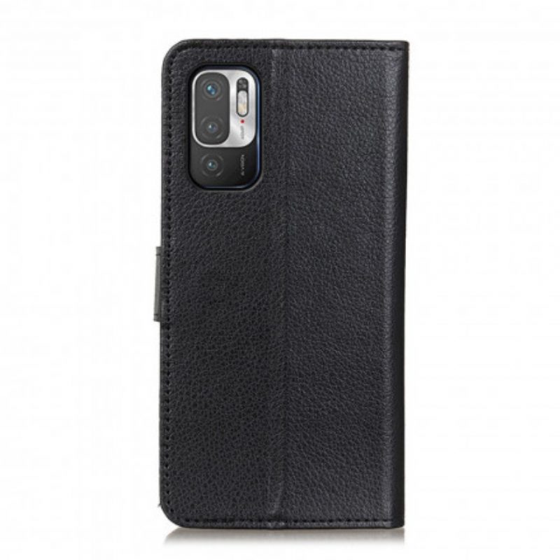 Folio Cover Xiaomi Redmi Note 10 5G Ecopelle Tradizionale Litchi