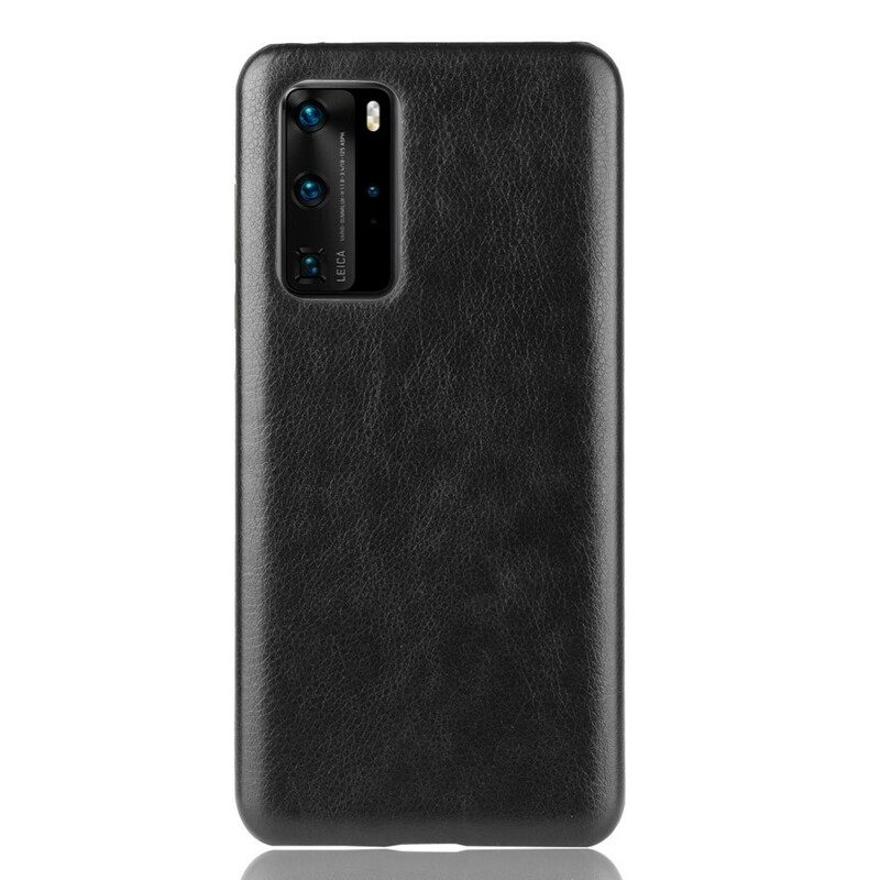 Cover Huawei P40 Pro Litchi Performance Effetto Pelle