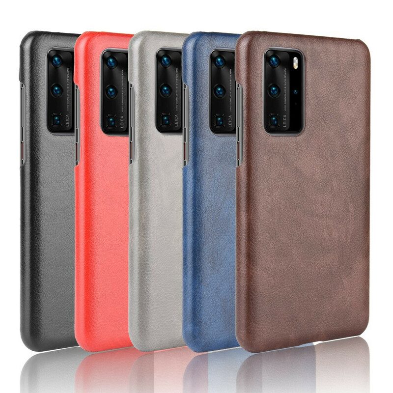 Cover Huawei P40 Pro Litchi Performance Effetto Pelle