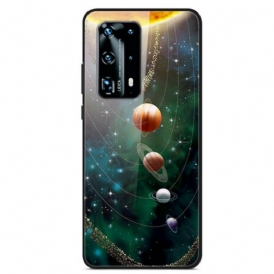 Cover Huawei P40 Pro Sistema Solare Pianeta In Vetro Temperato