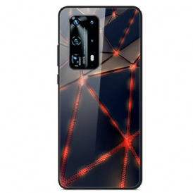 Cover Huawei P40 Pro Vetro Temperato Raggio Rosso