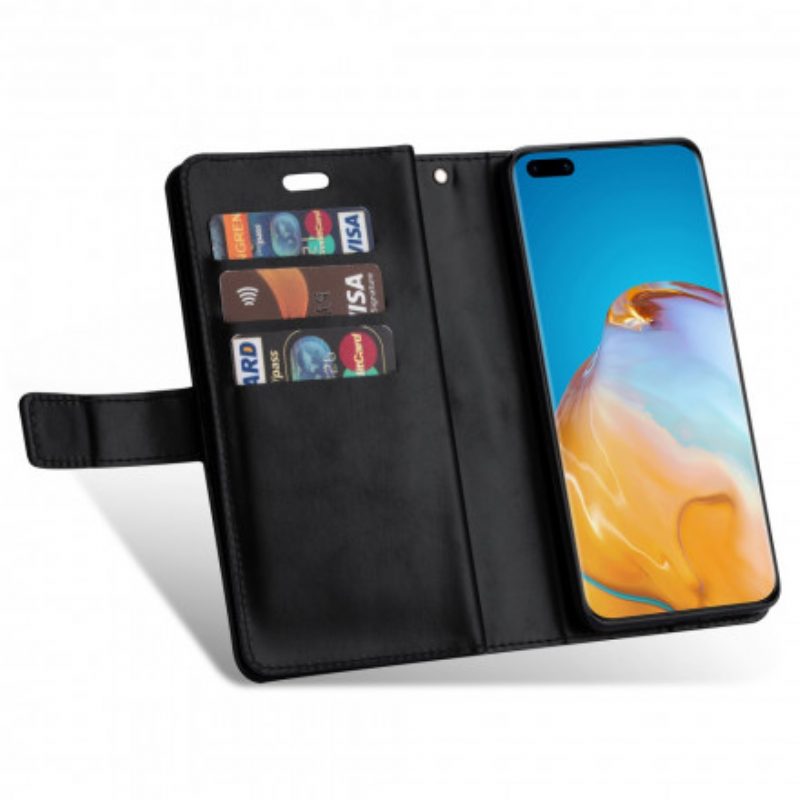 Custodia in pelle Huawei P40 Pro Borsa Con Cordino