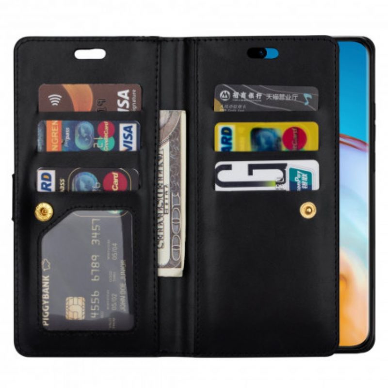 Custodia in pelle Huawei P40 Pro Borsa Con Cordino