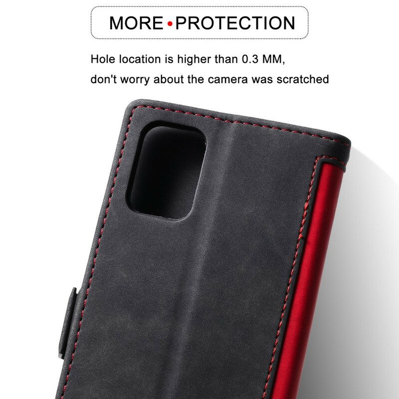 Folio Cover Huawei P40 Pro Contorni Rinforzati In Ecopelle Bicolore