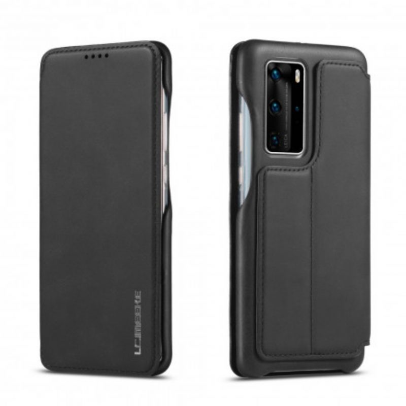 Folio Cover Huawei P40 Pro Custodia in pelle Lc.imeeke Effetto Pelle