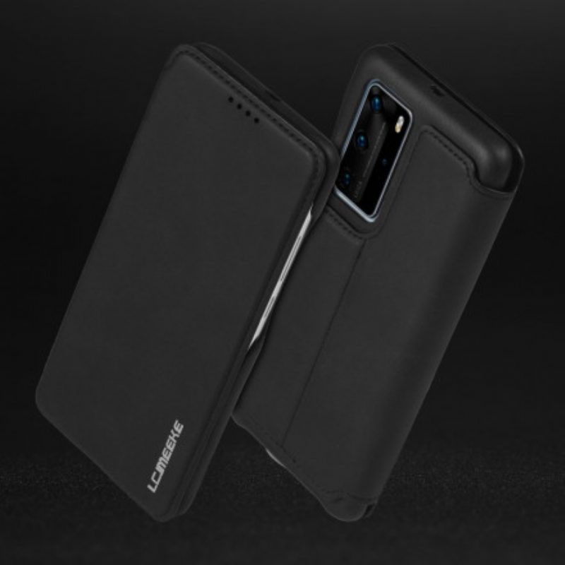 Folio Cover Huawei P40 Pro Custodia in pelle Lc.imeeke Effetto Pelle