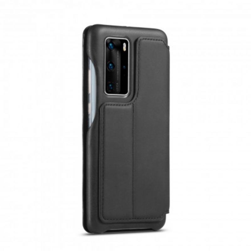 Folio Cover Huawei P40 Pro Custodia in pelle Lc.imeeke Effetto Pelle