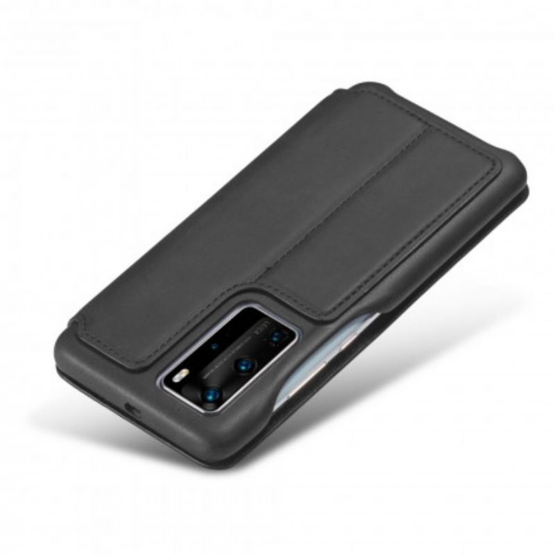 Folio Cover Huawei P40 Pro Custodia in pelle Lc.imeeke Effetto Pelle