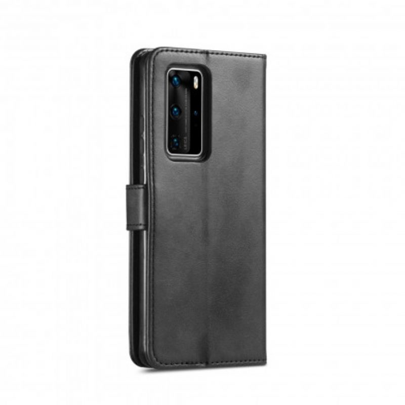 Folio Cover Huawei P40 Pro Lc.imeeke Effetto Pelle