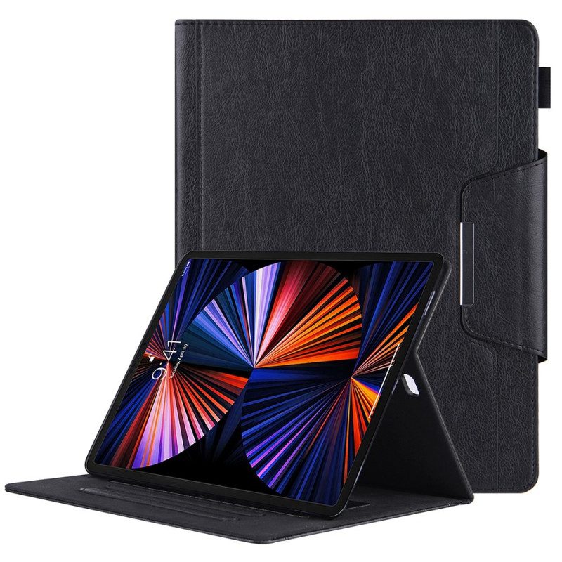 Custodia in pelle iPad Pro 12.9" (2021) Chiusura In Argento In Ecopelle