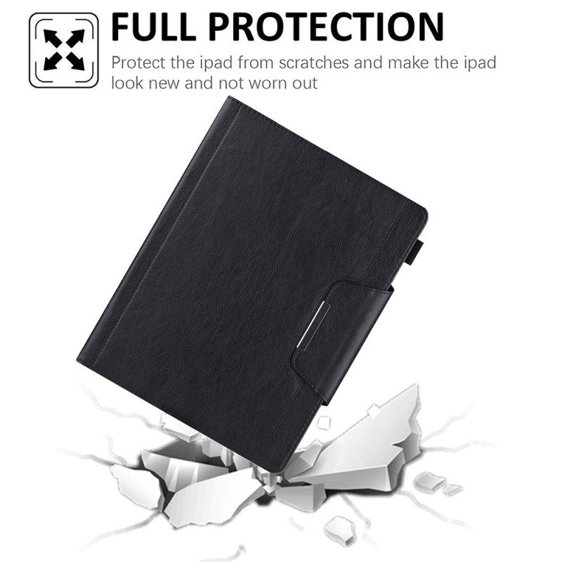 Custodia in pelle iPad Pro 12.9" (2021) Chiusura In Argento In Ecopelle