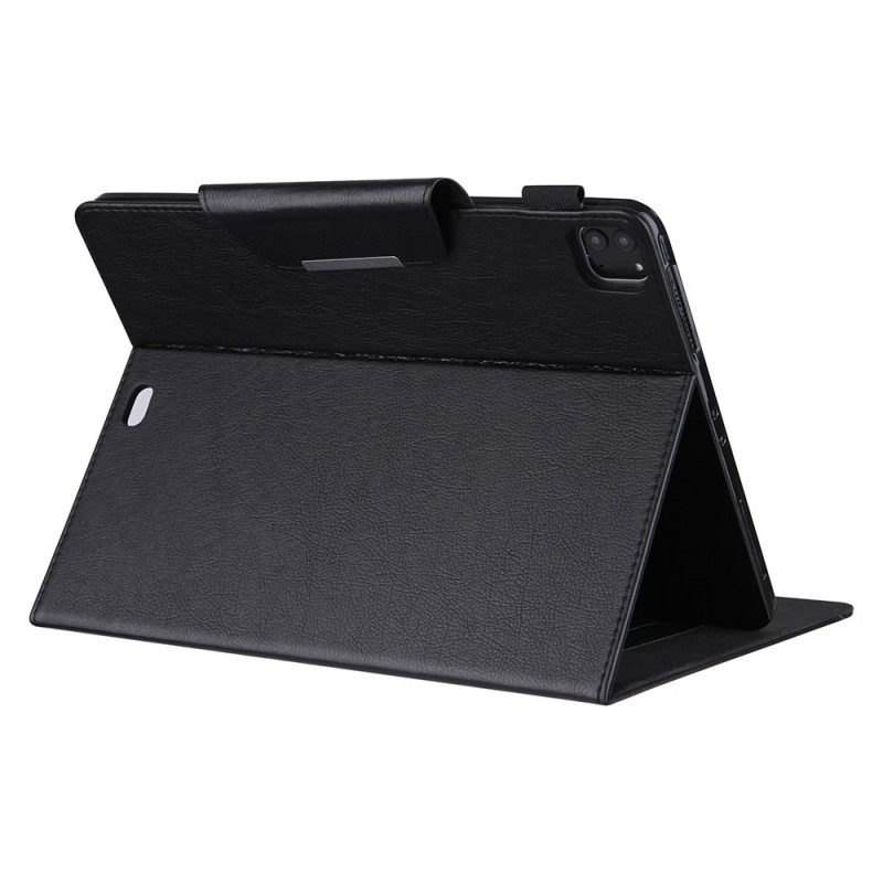 Custodia in pelle iPad Pro 12.9" (2021) Chiusura In Argento In Ecopelle