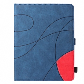 Custodia in pelle iPad Pro 12.9" (2021) Disegno Bicolore