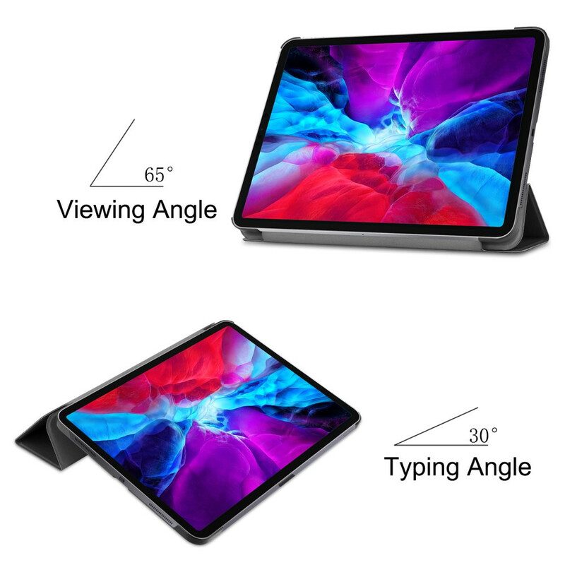 Custodia iPad Pro 12.9" (2021) Portamatite Pieghevole Per Caricabatterie