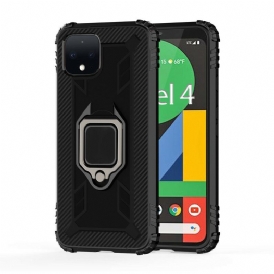 Cover Google Pixel 4 Anello E Fibra Di Carbonio
