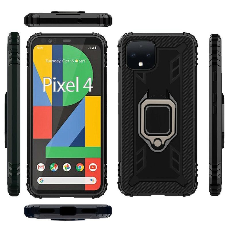 Cover Google Pixel 4 Anello E Fibra Di Carbonio