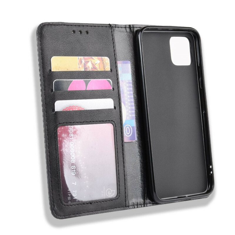 Folio Cover Google Pixel 4 Custodia in pelle Effetto Pelle Vintage Stilizzato