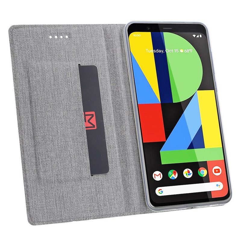 Folio Cover Google Pixel 4 Custodia in pelle Strutturato