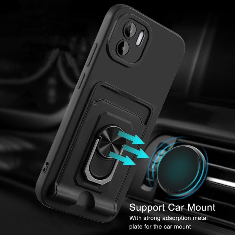 Cover Xiaomi Redmi A1 Coulisse Con Porta Carte E Anello Di Sostegno